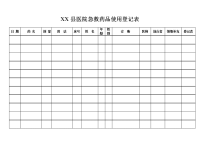 急救药品使用登记表