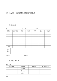 公司财务预算管理表格1