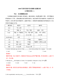 专题12 情态动词（二）-2020年高考英语语法考点讲解与真题分析（解析版）