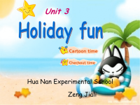 新译林6A Unit3 Holiday fun第三课时cartoon time课件PPT