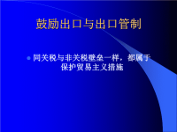 鼓励出口与出口管制
