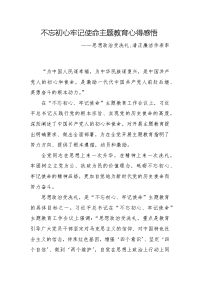 主题教育心得感悟-思想政治受洗礼,清正廉洁作表率