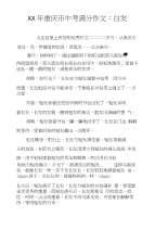 XX年重庆市中考满分作文：白发