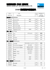 DV80T 机型常用零件报价单