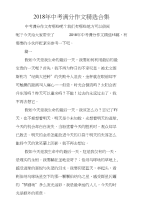 2018年中考满分作文精选合集