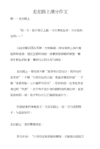 走在路上满分作文