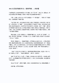 2011高考满分作文