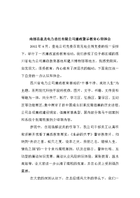 南部县盘龙电力责任有限公司廉政警示教育心得体会