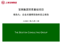 宝钢集团贸易重组项目报告九：企业关键绩效指标设立报告