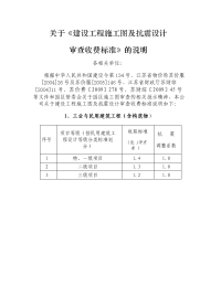 关于《建设工程施工图及抗震设计审查收费标准》的说明