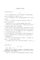 2017中考语文新人教版：满分作文汇总素材中考语文模拟试题试卷
