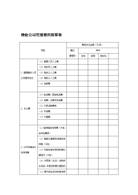 物业公司管理费用预算表