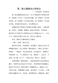 第二批主题教育心得体会：以学促用，学用结合