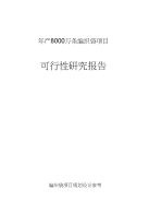 年产8000万条编织袋项目可行性研究报告