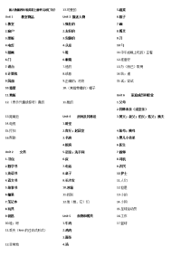人教版四年级英语上册单词句子默写