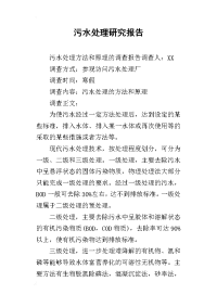 2019污水处理研究报告