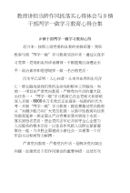 教师讲担当转作风抓落实心得体会与乡镇干部两学一做学习教育心得合集