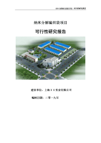 纳米分解编织袋项目可行性研究报告【申请定稿】