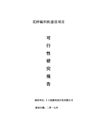 花样编织机项目可行性研究报告【申请可修改】