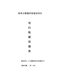 纳米分解编织袋项目可行性研究报告【申请可修改】