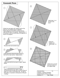 川崎玫瑰折纸教程（含花托花瓶）_折纸学院