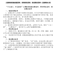 主题教育检视问题清单、即知即改清单、联动整改清单+主题教育心得