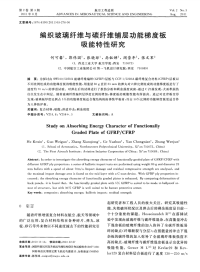 编织玻璃纤维与碳纤维铺层功能梯度板吸能特性研究