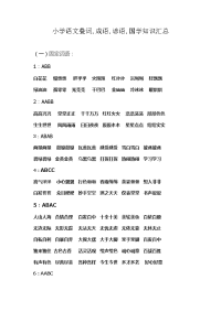 全国通用小学语文叠词.成语.谚语.国学汇总