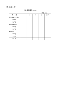 全面预算表单(1)