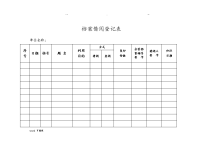 档案借阅登记表、档案各类统计表格模板