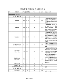 快捷酒店装饰工程报价单