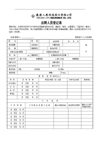 应聘人员登记表 (3)精选范文