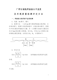 厂焊长钢轨焊接接头平直度及外观质量检测评定方法