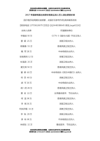 2018年最新明星出场费价格表2017年主持人艺人演出费报价单.pdf