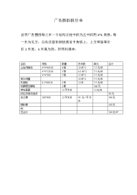 广告围挡报价单附用料清单