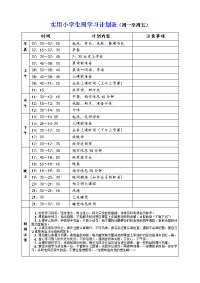 实用小学生周学习计划表(精).doc