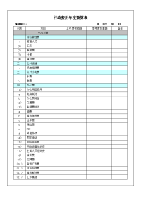 行政费用年度预算表.doc