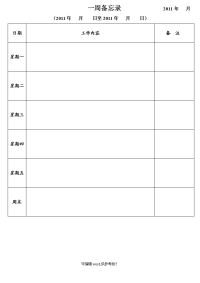 工作日程安排表(模板).doc