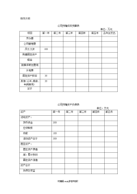 公司创业成本预算表模板.doc