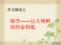 语文人教版七年级下册作文修改之细节——让人物鲜活的金钥匙.ppt
