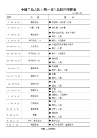 小班一日生活时间安排表.doc