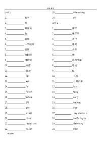 新版PEP小学英语六年级（上册）单词句子听写表.doc