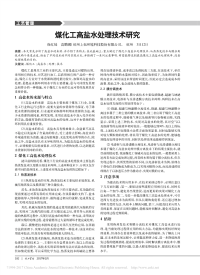 煤化工高盐水处理技术研究.pdf