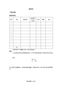 工程用材料送货单.doc