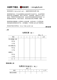 全面预算表单(1).doc