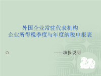 非居民企业季度与度纳税申报表.ppt