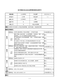 天线技术企业企业管理岗职务说明书.doc