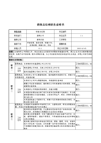 湖北新丰化纤公司销售总经理职务说明书.doc