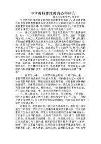 中学教师继续教育心得体会.doc