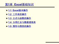 王维鸿教学课件Excel在统计中的应用 第1章Excel基础知识.ppt